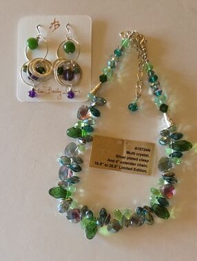 Alice Bailey Designs Crystal Necklace and Earrings Set
